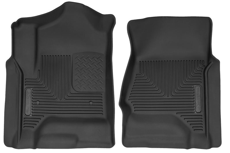 Husky Liners Floor Mats - Rubber Husky Liners 14 Chevrolet Silverado 1500 / GMC Sierra 1500 X-Act Contour Black Front Floor Liners