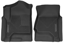 Load image into Gallery viewer, Husky Liners Floor Mats - Rubber Husky Liners 14 Chevrolet Silverado 1500 / GMC Sierra 1500 X-Act Contour Black Front Floor Liners