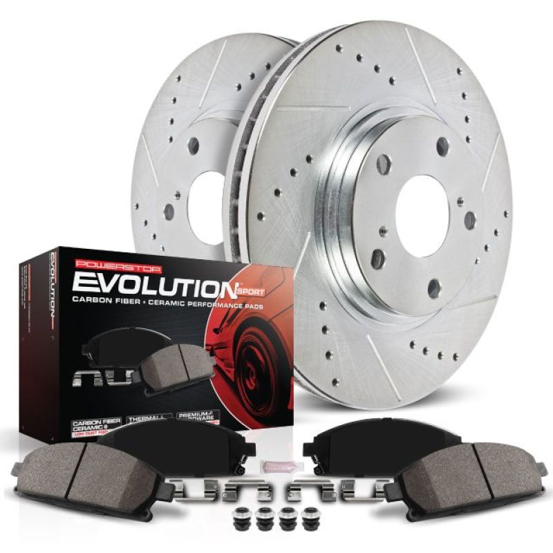 PowerStop Brake Kits - Performance D&S Power Stop 17-18 GMC Acadia Front Z23 Evolution Sport Brake Kit