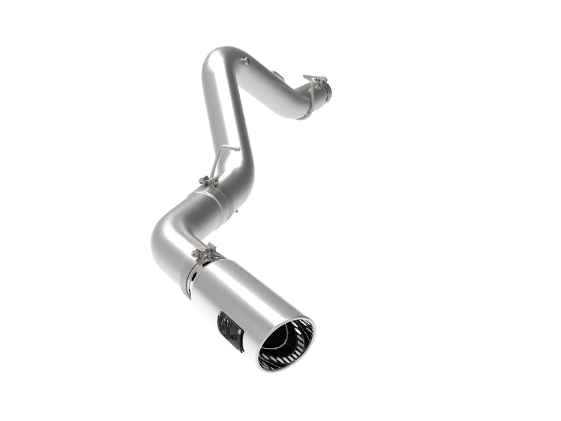 aFe Catback aFe Large Bore-HD 5 IN 409 SS DPF-Back Exhaust System w/Polished Tip 20-21 GM Truck V8-6.6L