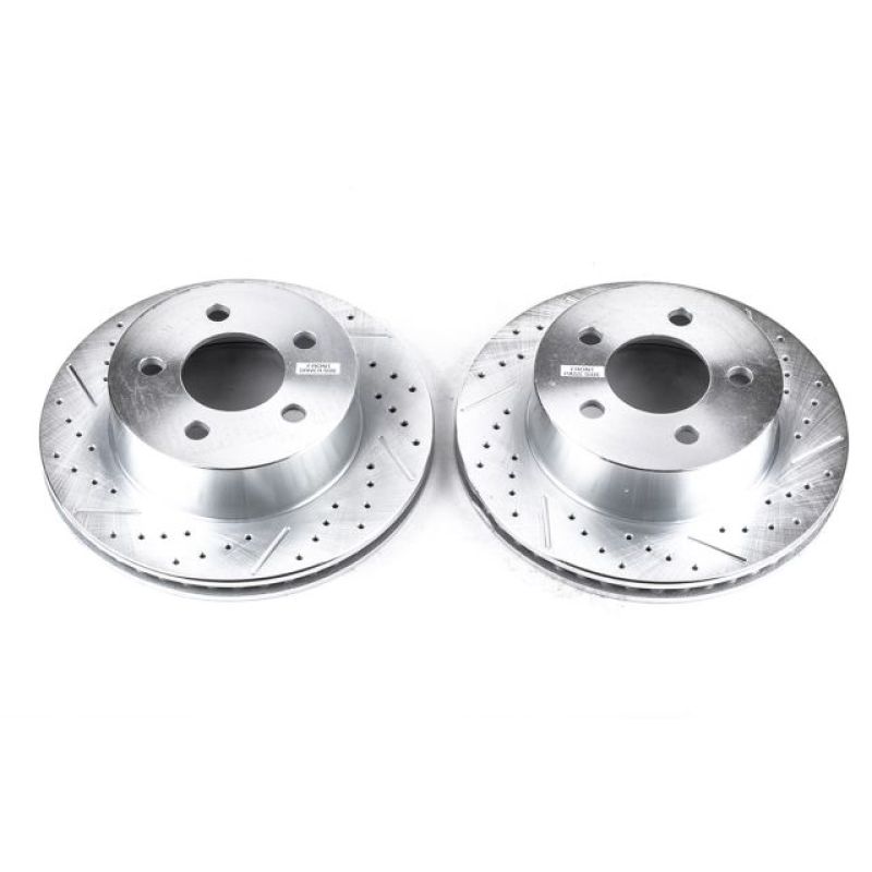 PowerStop Brake Rotors - Slot & Drilled Power Stop 99-01 Jeep Cherokee Front Evolution Drilled & Slotted Rotors - Pair