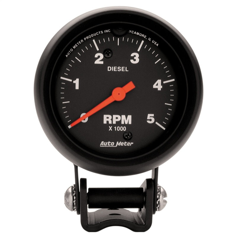 AutoMeter Gauges Autometer Z-Series 2-5/8in 5K RPM Diesel Pedestal Tachometer Gauge