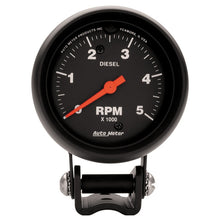 Load image into Gallery viewer, AutoMeter Gauges Autometer Z-Series 2-5/8in 5K RPM Diesel Pedestal Tachometer Gauge