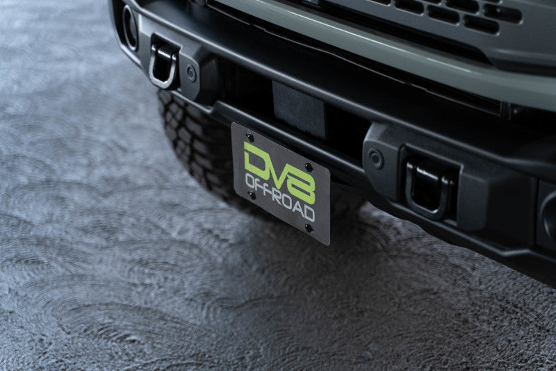 DV8 Offroad License Plate Relocation DV8 Offroad 21-23 Ford Bronco Capable Bumper Front License Plate Mount