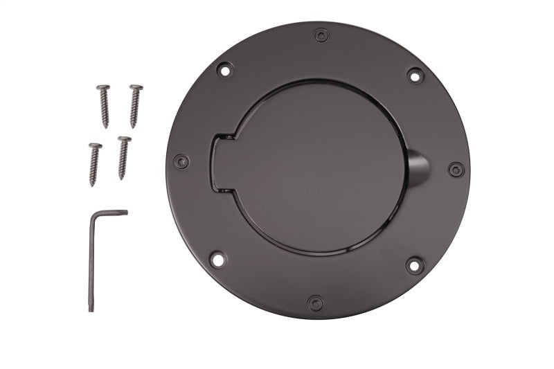 Rugged Ridge Fuel Caps Rugged Ridge Non-Locking Gas Cap Door Black 97-06 Jeep Wrangler