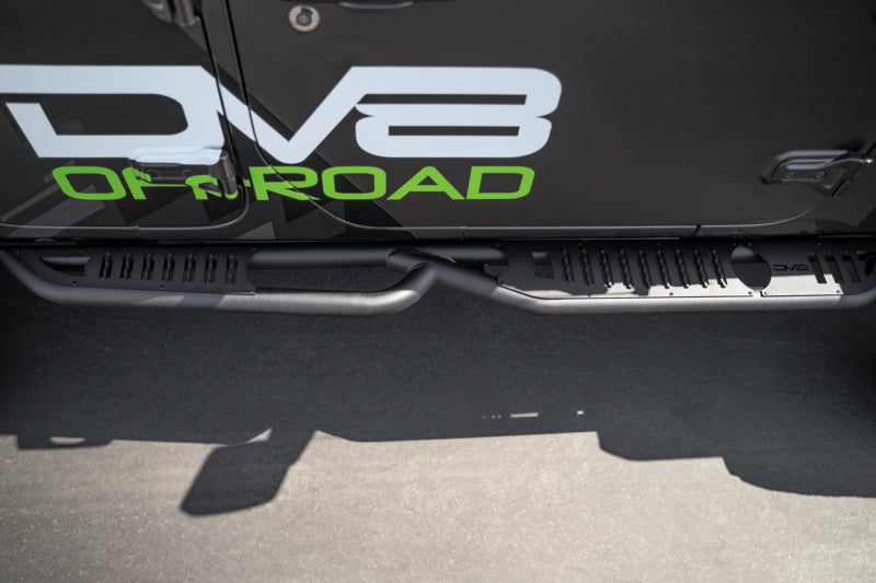 DV8 Offroad Side Steps DV8 Offroad 18-23 Jeep Wrangler JL 4 Door Body/Pinch Weld Mounted Step