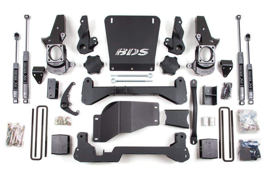 BDS Suspension Suspension Kits Narrow Track Knuckle / 5 Inch Block Kit / NX2 Nitro Series 7 Inch Lift Kit | Chevy Silverado or GMC Sierra 2500HD/3500 (01-10) 4WD