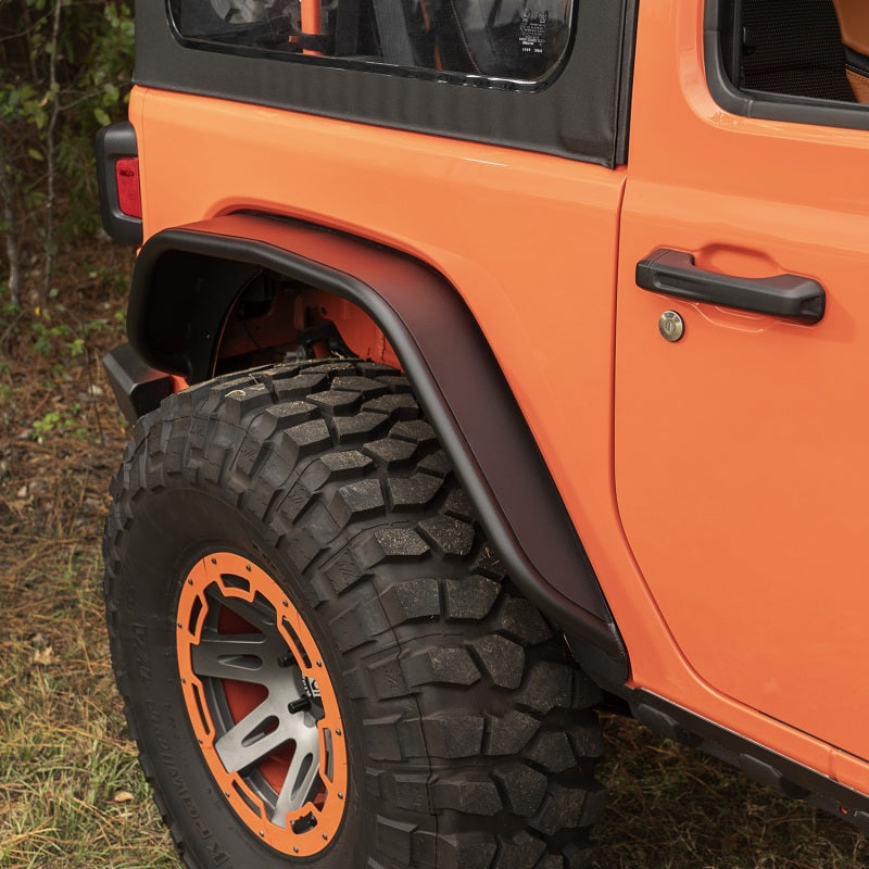 Rugged Ridge Fenders Rugged Ridge HD Steel Tube Fenders Full Set Black 18-19 JL