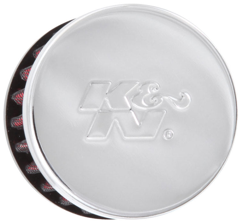 K&N Engineering Air Filters - Universal Fit K&N Clamp On Rubber Base Crankcase Vent Filter 0.375in Flange ID x 2in OD x 1.5in Height