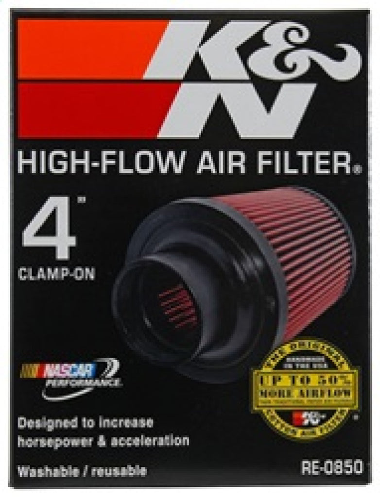 K&N Engineering Air Filters - Universal Fit K&N Universal Air Filter (4in. Flange / 6in. Base OD / 4-5/8in. Top OD / 6in. Height)