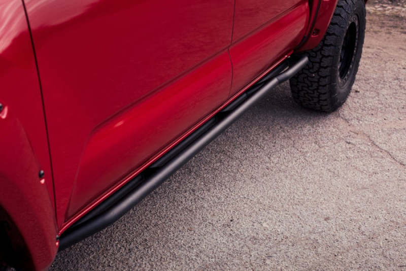 Body Armor 4x4 Side Steps Body Armor 4x4 05-22 Toyota Tacoma Double Cab Short Bed Revo Rock Sliders - Black