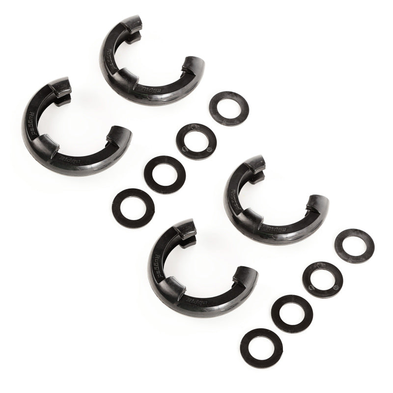 Rugged Ridge Shackle Kits Rugged Ridge 3/4in Black D-Ring Isolator Kit
