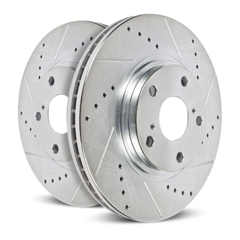 PowerStop Brake Rotors - Slot & Drilled Power Stop 18-19 Jeep Wrangler Front Evolution Drilled & Slotted Rotors - Pair