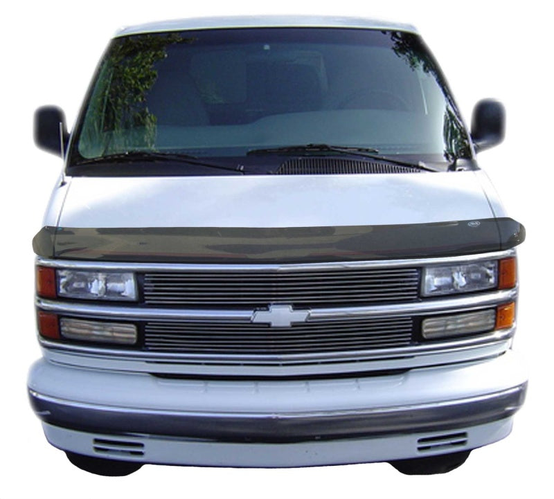 AVS Stone/Bug Deflectors AVS 96-02 Chevy Express 1500 High Profile Bugflector II Hood Shield - Smoke