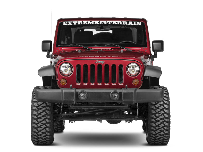 Raxiom Headlights Raxiom 97-18 Jeep Wrangler TJ/JK Axial Series LED Daymaker Headlights- Chrome Housing (Clear Lens)