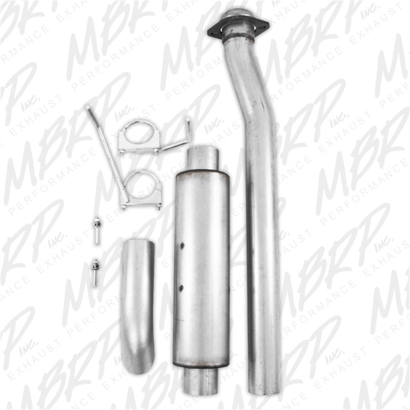 MBRP Catback MBRP 11-12 Ford F-150 SVT Raptor 6.2L EC-SB/CC-SB 3.5in Cat Back Single Turn Down Alum Exhaust
