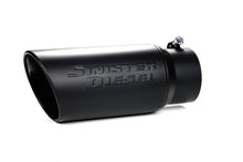 Load image into Gallery viewer, Sinister Diesel Tips Sinister Diesel Universal Black Ceramic Coated Stainless Steel Exhaust Tip (4in to 5in)