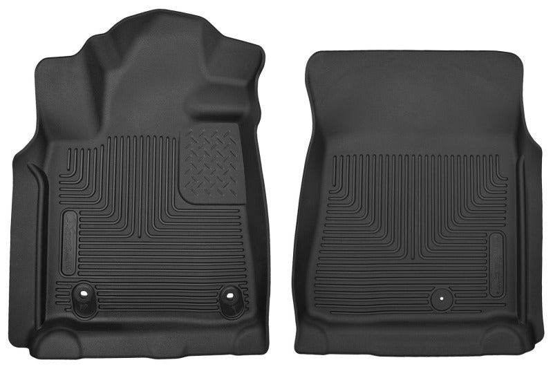 Husky Liners Floor Mats - Rubber Husky Liners 12-14 Toyota Tundra Pickup(Crew / Ext / Std Cab) X-Act Contour Black Front Floor Liners