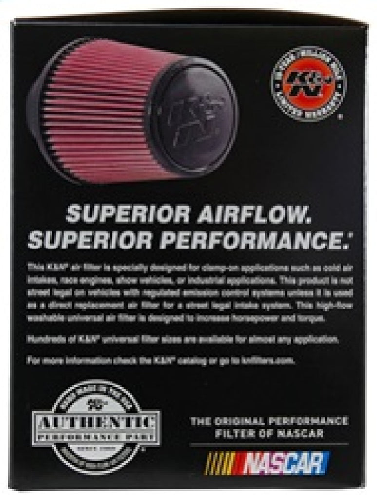K&N Engineering Air Filters - Universal Fit K&N Universal Air Filter (4in. Flange / 6in. Base OD / 4-5/8in. Top OD / 6in. Height)