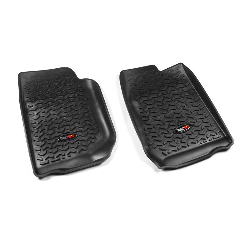 Rugged Ridge Floor Mats - Rubber Rugged Ridge Floor Liner Front Black 2007-2018 Jeep Wrangler Unlimited JK 4 Dr