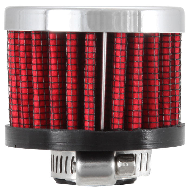 K&N Engineering Air Filters - Universal Fit K&N Clamp On Rubber Base Crankcase Vent Filter 0.5in Flange ID 2in OD 1.5in Height