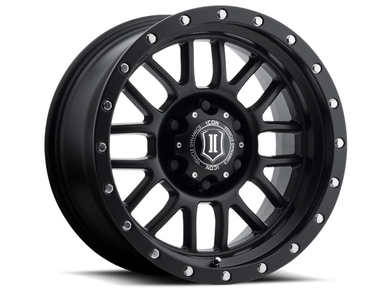 ICON Wheels - Cast ICON Alpha 17x8.5 6x5.5 0mm Offset 4.75in BS 106.1mm Bore Satin Black Wheel