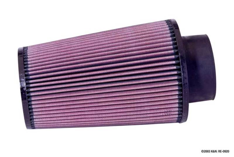 K&N Engineering Air Filters - Universal Fit K&N Universal Rubber Filter 3 1/2inch ID FLG / 6inch Base / 4-5/8inch Top / 9inch Height
