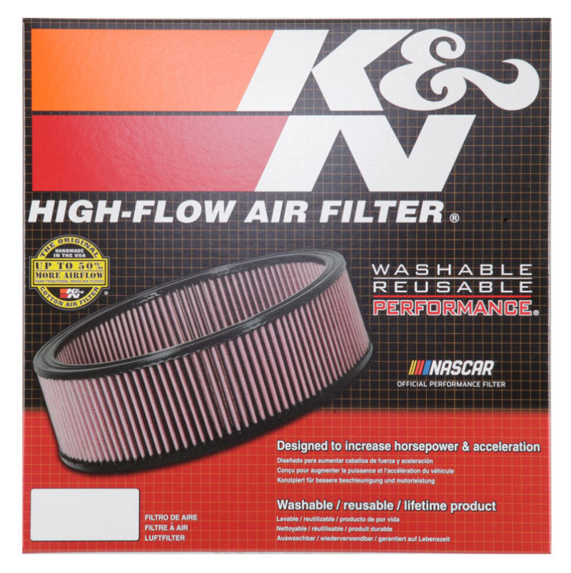 K&N Engineering Air Filters - Drop In K&N Custom Round Air Filter 14in OD 12in ID 4in Height