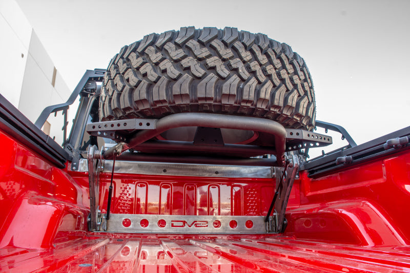 DV8 Offroad Chase Racks DV8 Offroad 2019+ Jeep Gladiator In-Bed Adjustable Tire Carrier