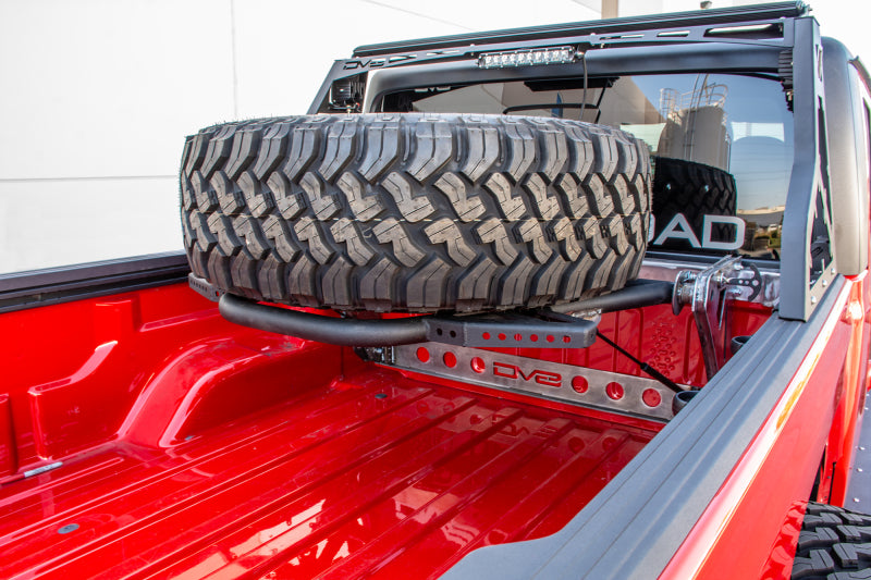 DV8 Offroad Chase Racks DV8 Offroad 2019+ Jeep Gladiator In-Bed Adjustable Tire Carrier