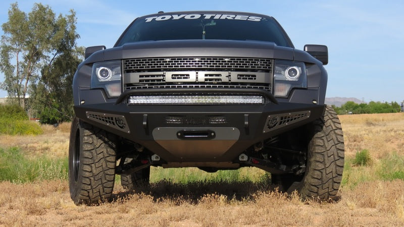 Addictive Desert Designs Bumpers - Steel Addictive Desert Designs 10-14 Ford F-150 Raptor HoneyBadger Front Bumper w/ Winch Mount