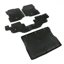 Load image into Gallery viewer, Rugged Ridge Floor Mats - Rubber Rugged Ridge Floor Liner Front/Rear/Cargo Black 1976-1995 Jeep Wrangler / CJ