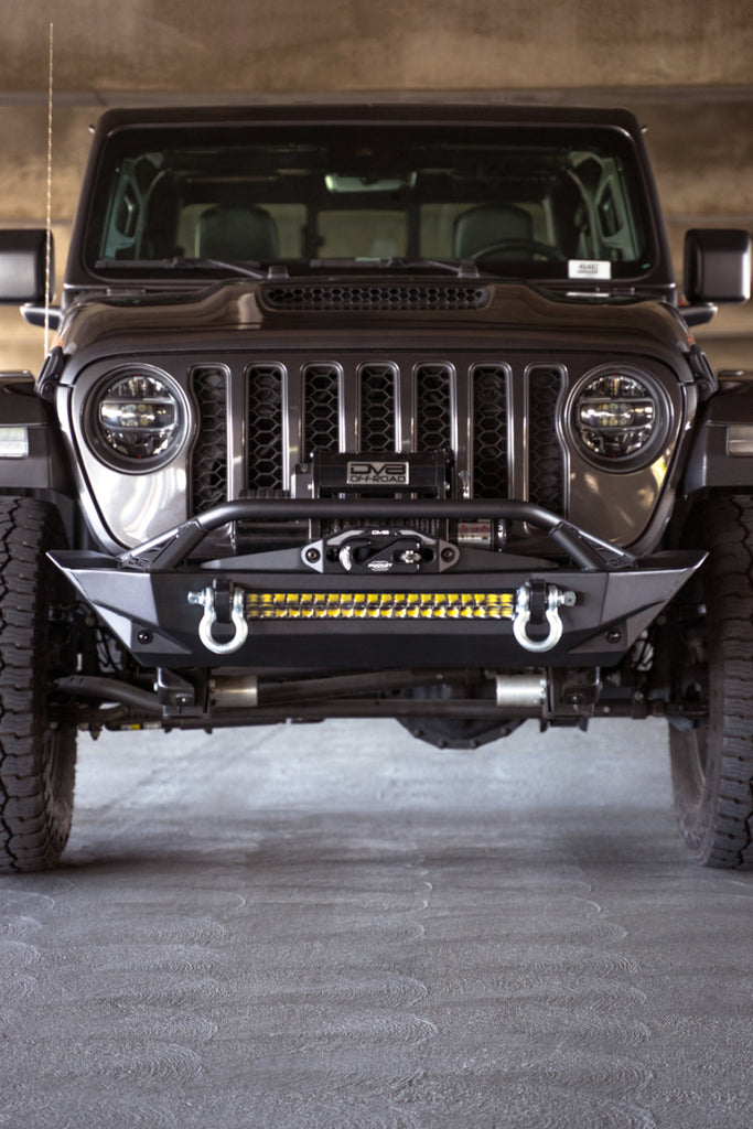DV8 Offroad Bumpers - Steel DV8 Offroad 07-23 Jeep Wrangler JK/JL & Gladiator JT FS-1 Series Stubby Front Bumper
