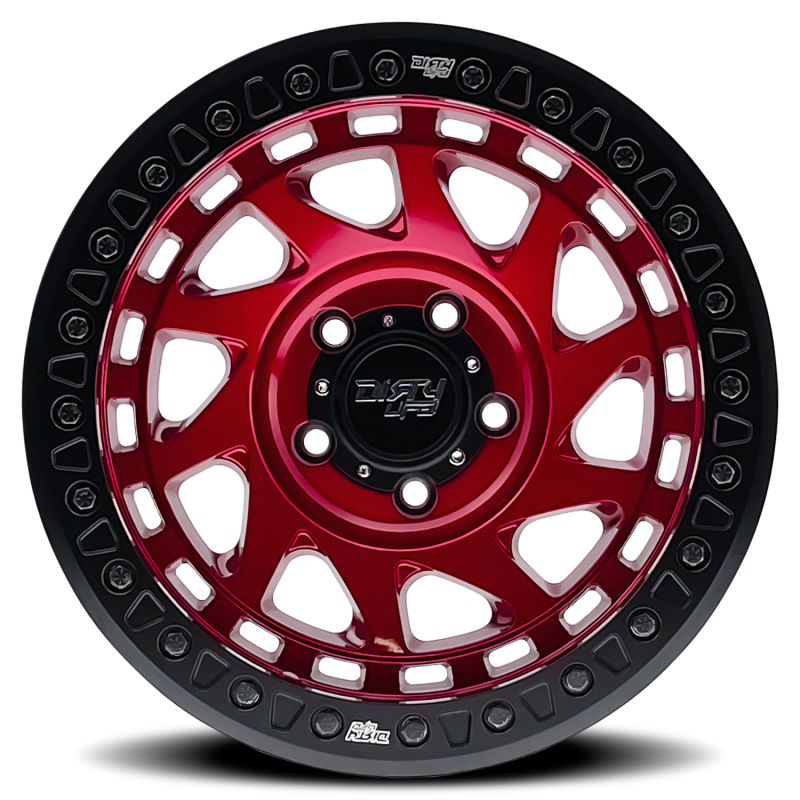 Dirty Life Wheels - Cast Dirty Life 9313 Enigma Race 17x9 / 6x139.7 BP / -38mm Offset / 106mm Hub Crimson Candy Red Wheel