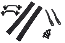 Load image into Gallery viewer, Kentrol Doors Kentrol 76-95 Jeep CJ/YJ Door Strap Kit Black Powdercoat Stainless Steel