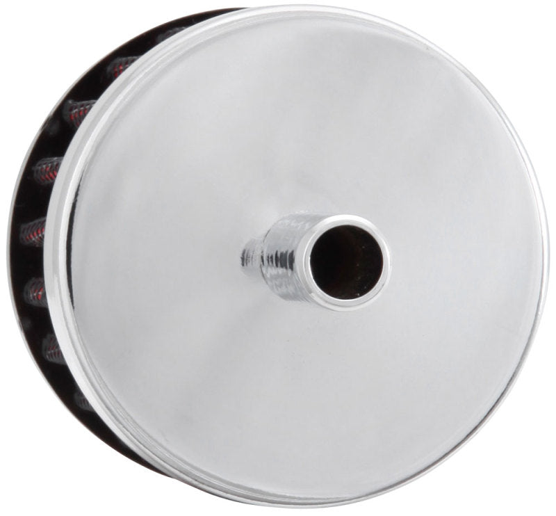 K&N Engineering Air Filters - Universal Fit K&N Steel Base Crankcase Vent Filter 0.375in Vent OD x 2in OD x 1.5in Height