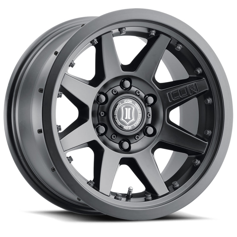 ICON Wheels - Cast ICON Rebound Pro 17x8.5 6x5.5 0mm Offset 4.75in BS 106.1mm Bore Satin Black Wheel