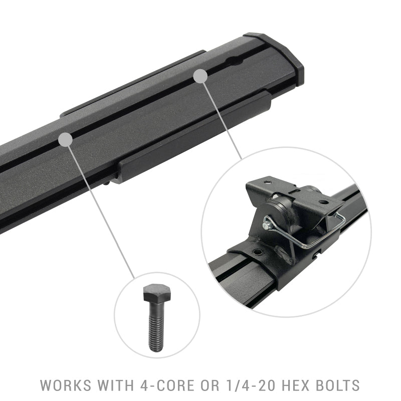 Go Rhino Truck Bed Rack Go Rhino Universal XRS 37 3/4 Cross Rail Accessory Set - Tex. Black