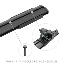 Load image into Gallery viewer, Go Rhino Truck Bed Rack Go Rhino Universal XRS 37 3/4 Cross Rail Accessory Set - Tex. Black