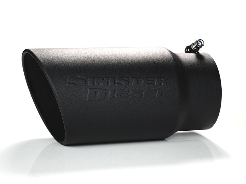 Sinister Diesel Tips Sinister Diesel Universal Black Ceramic Coated Stainless Steel Exhaust Tip (5in to 6in)