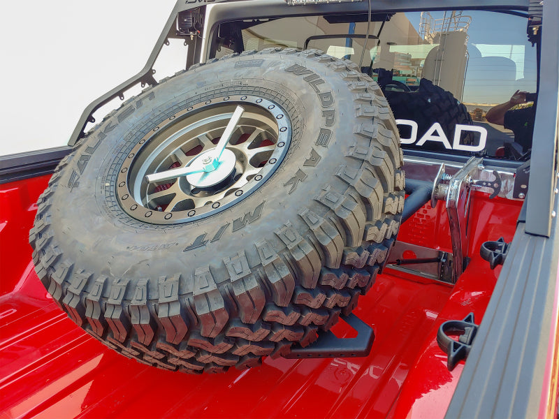 DV8 Offroad Chase Racks DV8 Offroad 2019+ Jeep Gladiator In-Bed Adjustable Tire Carrier