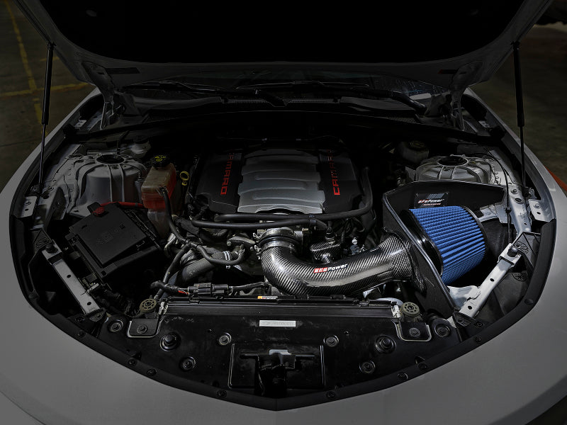 aFe Cold Air Intakes aFe 19-20 GM Trucks 5.3L/6.2L Track Series Carbon Fiber Cold Air Intake System With Pro 5R Filters