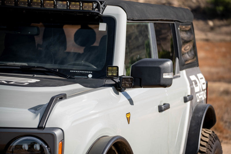 DV8 Offroad Light Mounts DV8 Offroad 2021 Ford Bronco A Pillar Dual Light Pod Drop Mounts