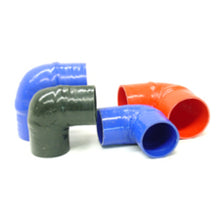 Load image into Gallery viewer, ATP Silicone Couplers &amp; Hoses ATP 90 Degree 3.0inch Blue Silicone Elbow