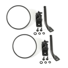 Load image into Gallery viewer, Rugged Ridge Exterior Trim Rugged Ridge 97-18 Jeep Wrangler Textured Black Round Stubby Trail Mirror Kit