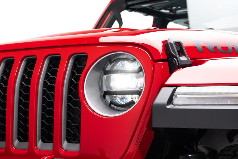 Rugged Ridge Light Covers and Guards Rugged Ridge 18-20 Jeep Wrangler JL / 2020 Jeep Gladiator JT Black Elite Headlight Guards Black