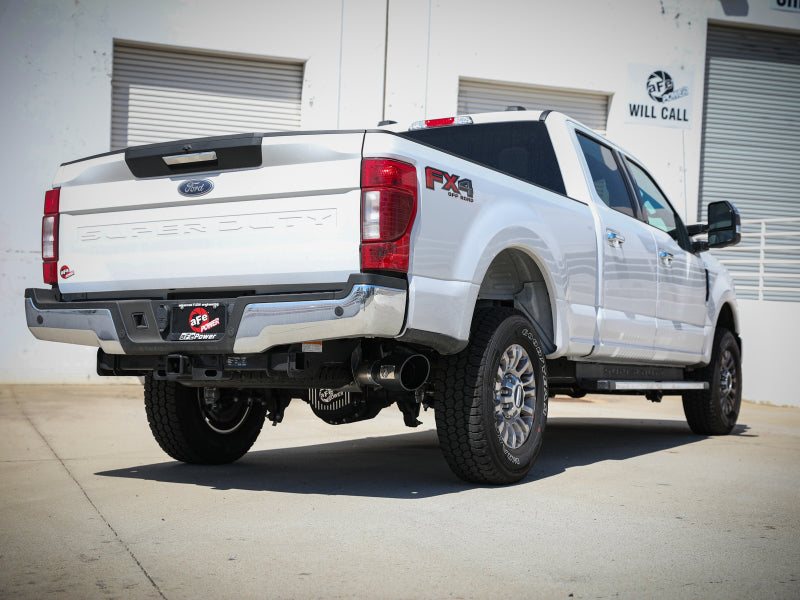 aFe Axle Back aFe Apollo GT Series 3-1/2in 409 SS Axle-Back Exhaust 17-20 Ford F-250/F-350 Black Tips w/o Muffler