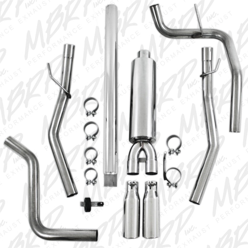 MBRP Catback MBRP 2004-2008 Ford F150 4.6/5.4L EC/CC-SB Cat Back Dual Split Rear