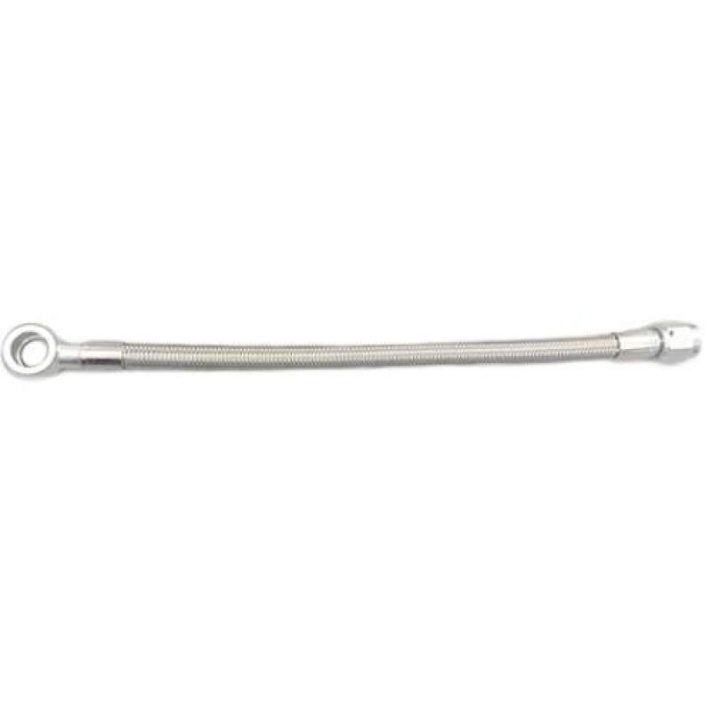 ATP Fittings ATP 18in L -6 AN Steel Braided Hose (14mm Banjo & Straight Ends) (For Oil/Coolant)
