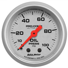 Load image into Gallery viewer, AutoMeter Gauges Autometer Ultra-Lite 52mm 0-100 PSI Mechanical Oil Pressure Gauge